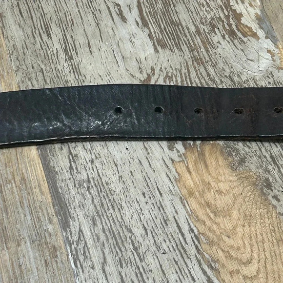 Fossil Vintage Men's Black Leather Belt Size 38 - Picture 6 of 7